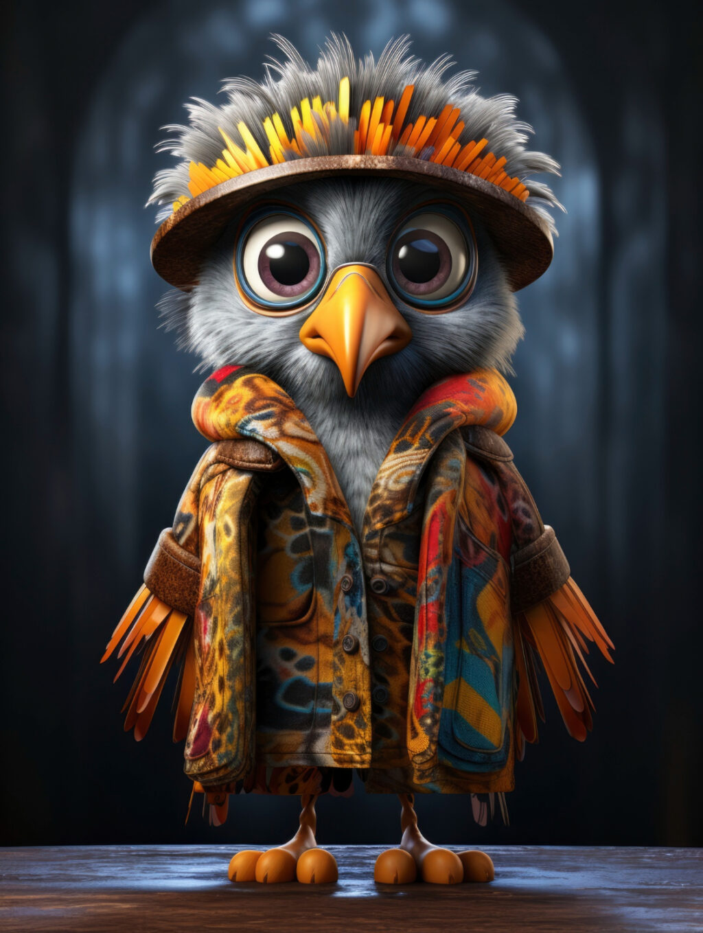Muppet with a Long Hooked Beak